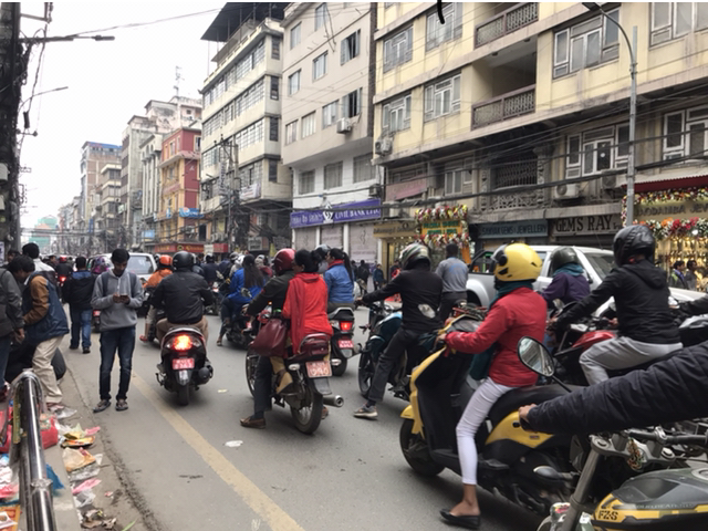 Gatebilde fra Kathmandu